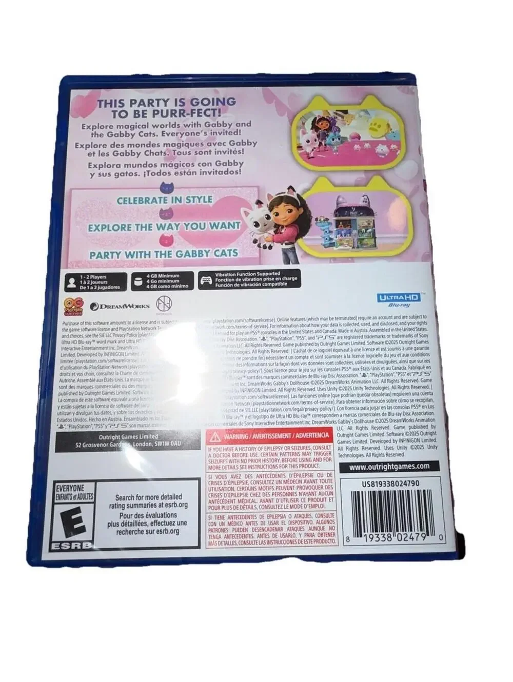 Gabby's Dollhouse Ready to Party PS5 New Sealed US819338024790 819338024790